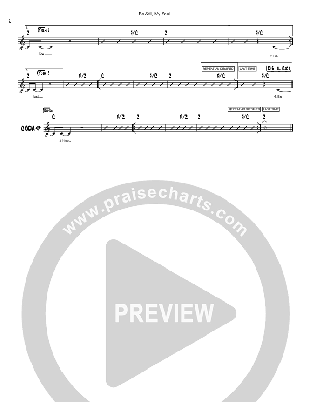 Be Still My Soul Lead Sheet (Simple Hymns / Katie Gustafson)