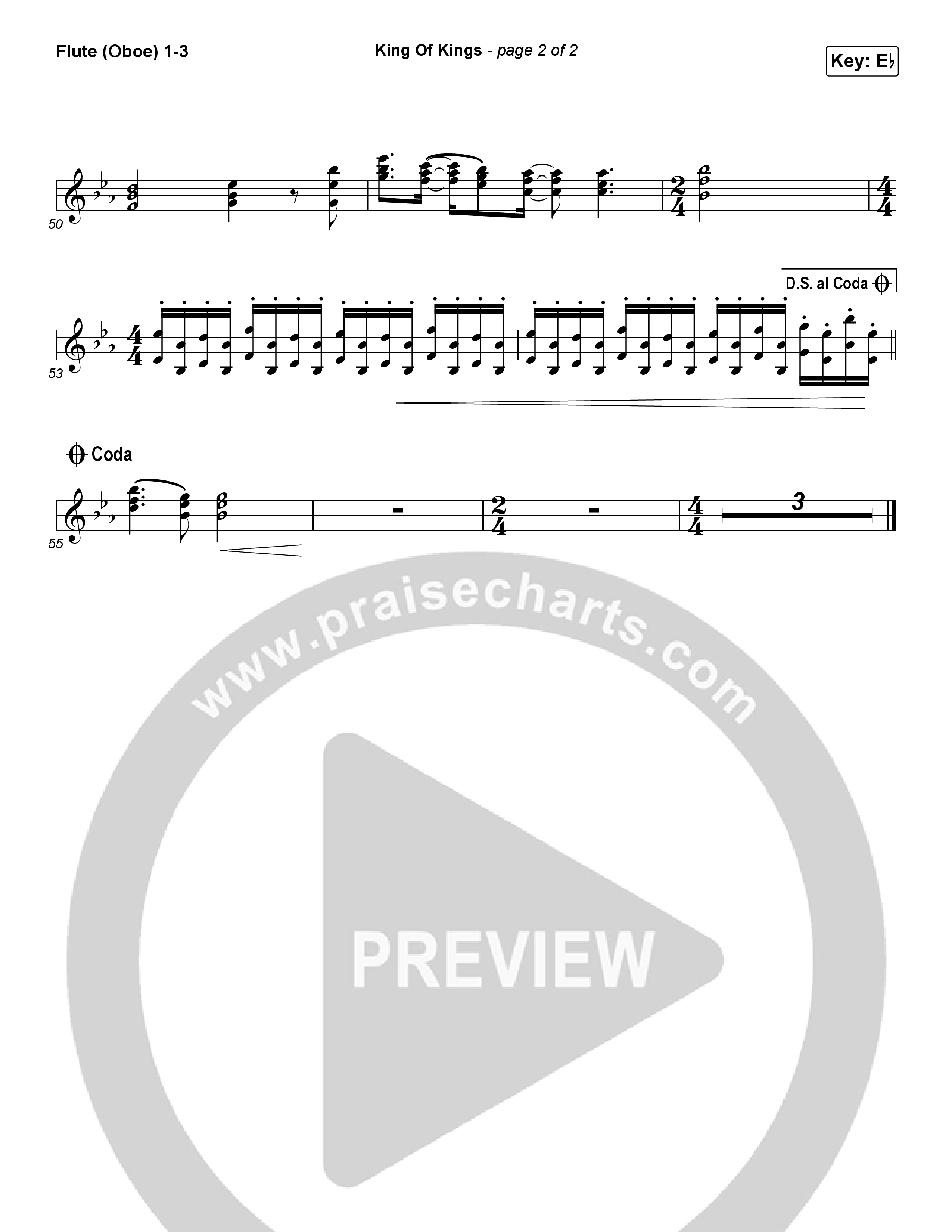 King Of Kings (Choral Anthem SATB) Wind Pack (Hillsong Worship / Arr. Luke Gambill)