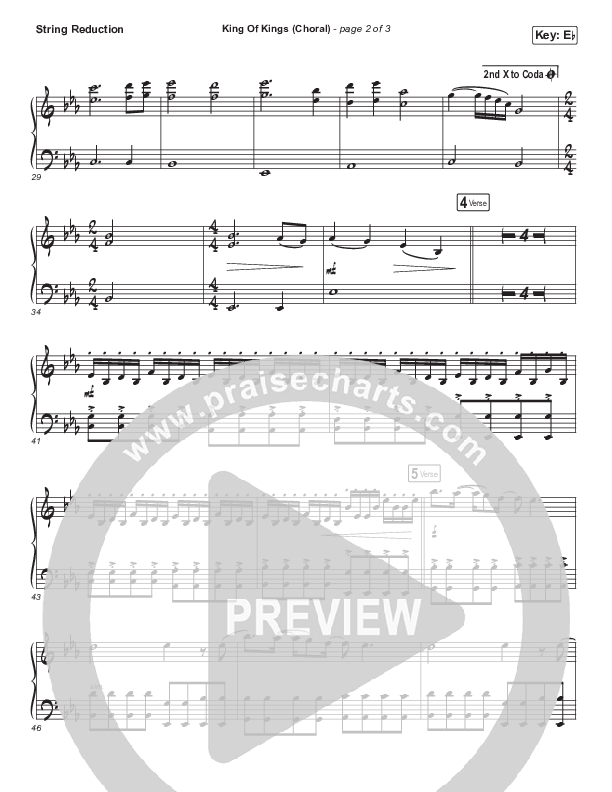 King Of Kings (Choral Anthem SATB) Synth Strings (Hillsong Worship / Arr. Luke Gambill)
