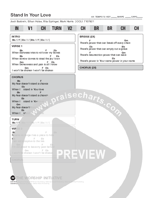 Stand In Your Love Chords & Lyrics (Shane & Shane/The Worship Initiative)