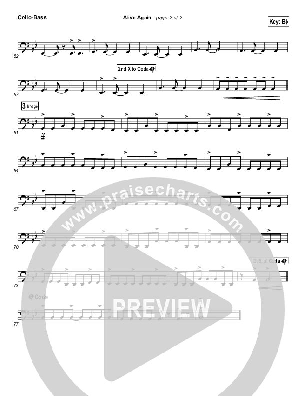 Alive Again Cello/Bass (Matt Maher)