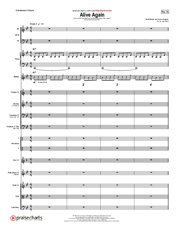Alive Again Conductor's Score (Matt Maher)