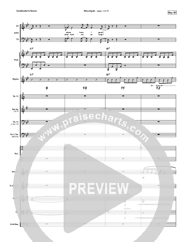 Alive Again Conductor's Score (Matt Maher)