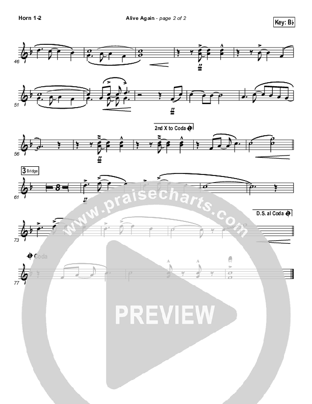 Alive Again French Horn 1/2 (Matt Maher)