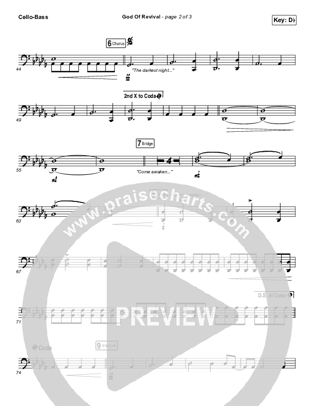 God Of Revival (Live) Cello/Bass (Bethel Music)