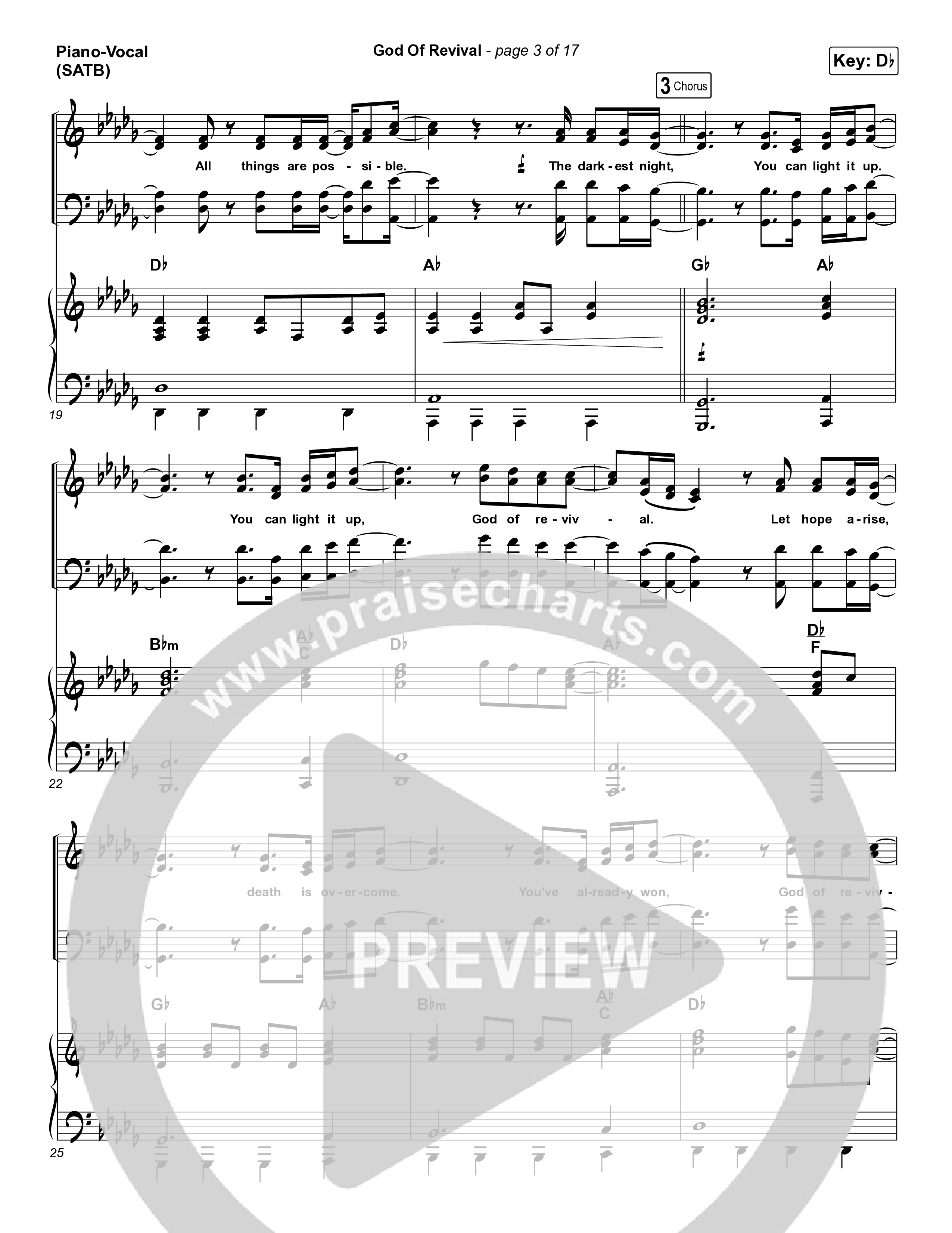 God Of Revival (Live) Piano/Vocal Pack (Bethel Music)
