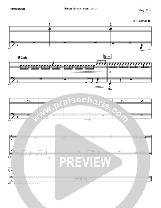 Empty Grave Percussion (Zach Williams)