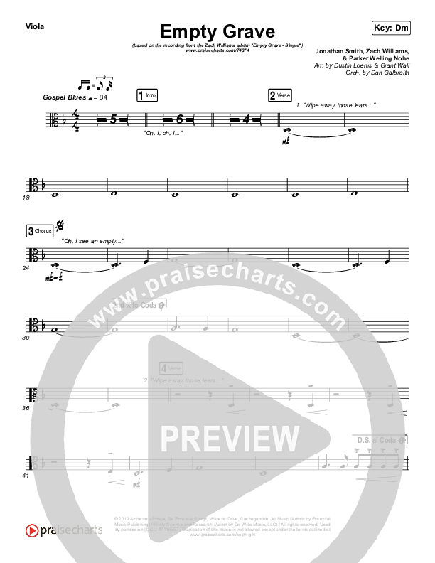 Empty Grave Viola (Zach Williams)