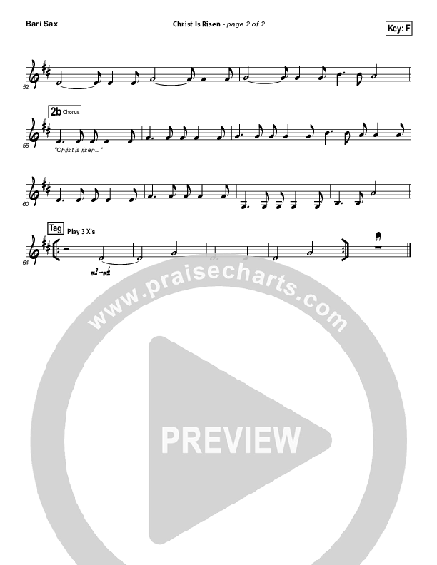 Christ Is Risen Bari Sax (Matt Maher)