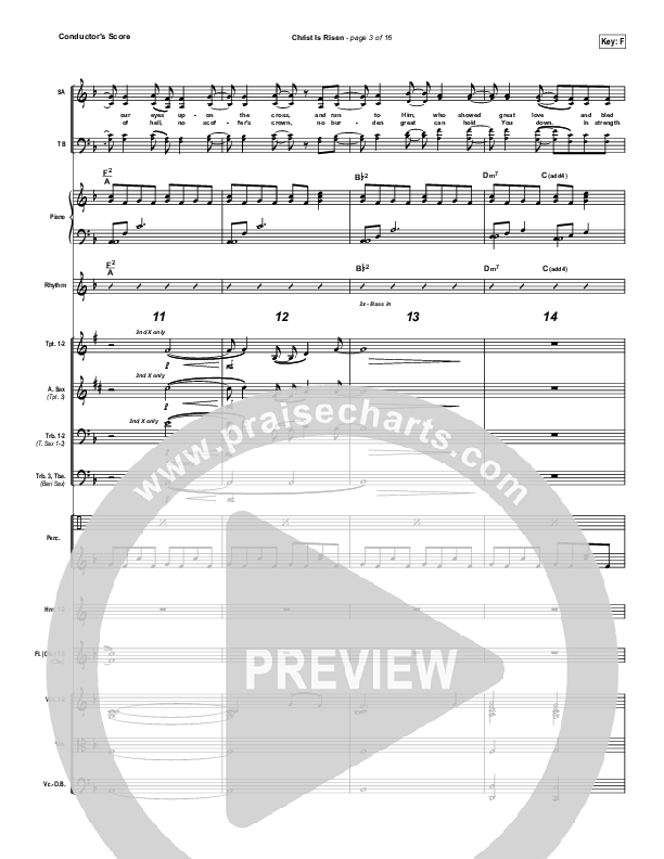 Christ Is Risen Conductor's Score (Matt Maher)