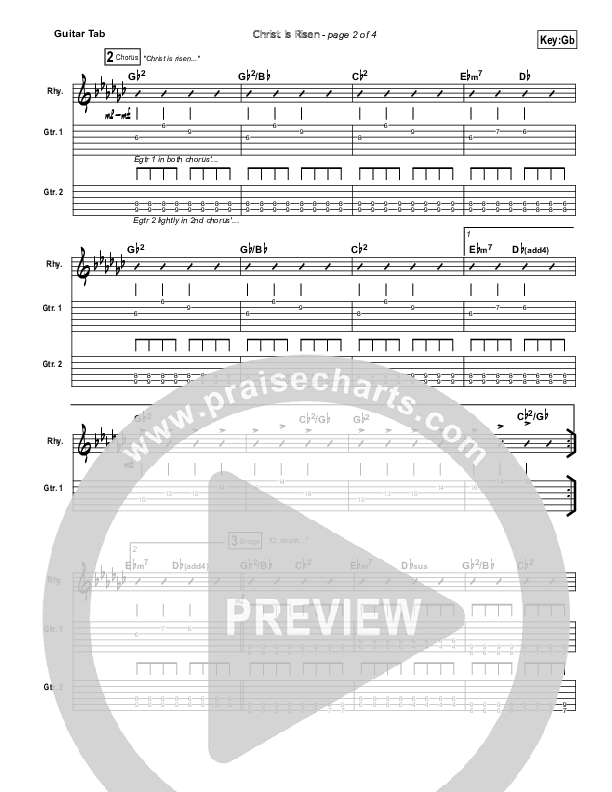 Christ Is Risen Guitar Tab (Matt Maher)