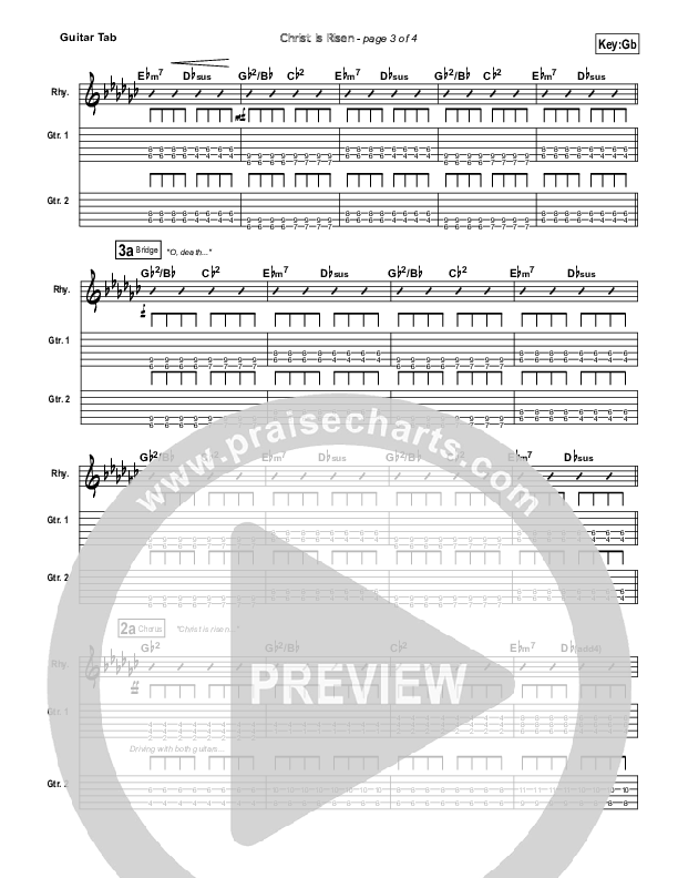 Christ Is Risen Guitar Tab (Matt Maher)