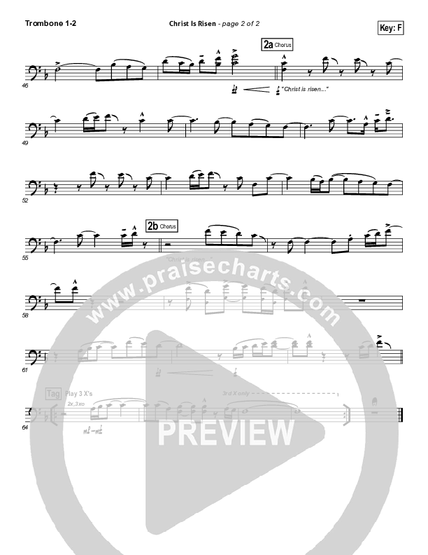 Christ Is Risen Trombone 1/2 (Matt Maher)