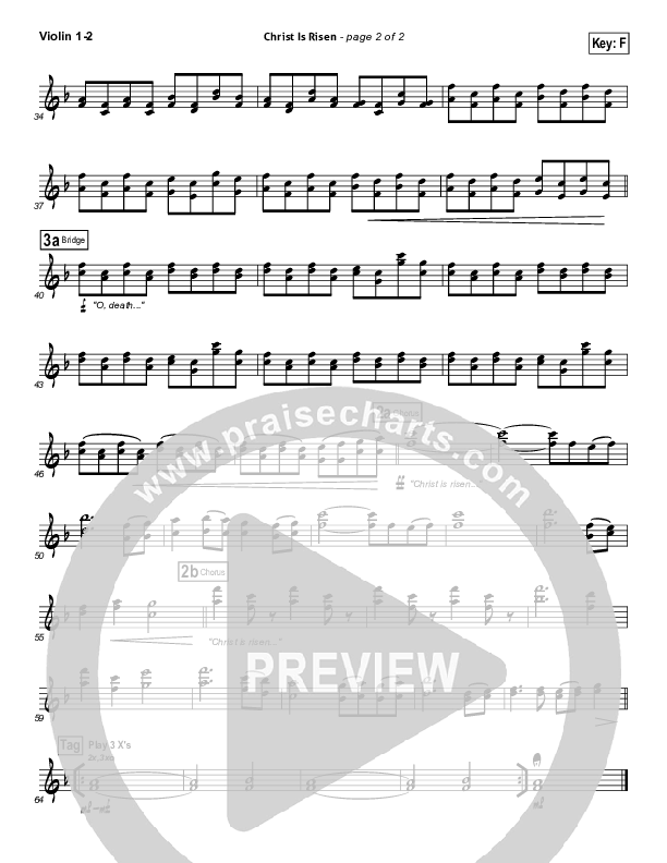 Christ Is Risen Violin 1/2 (Matt Maher)