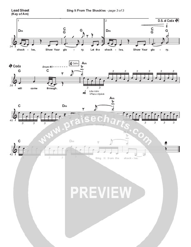 Sing It From The Shackles Lead Sheet (Melody) (Rend Collective)