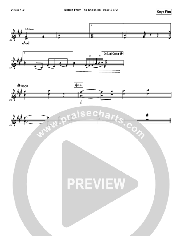 Sing It From The Shackles Violin 1/2 (Rend Collective)