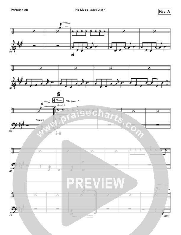 He Lives (Live) Percussion (Church Of The City)