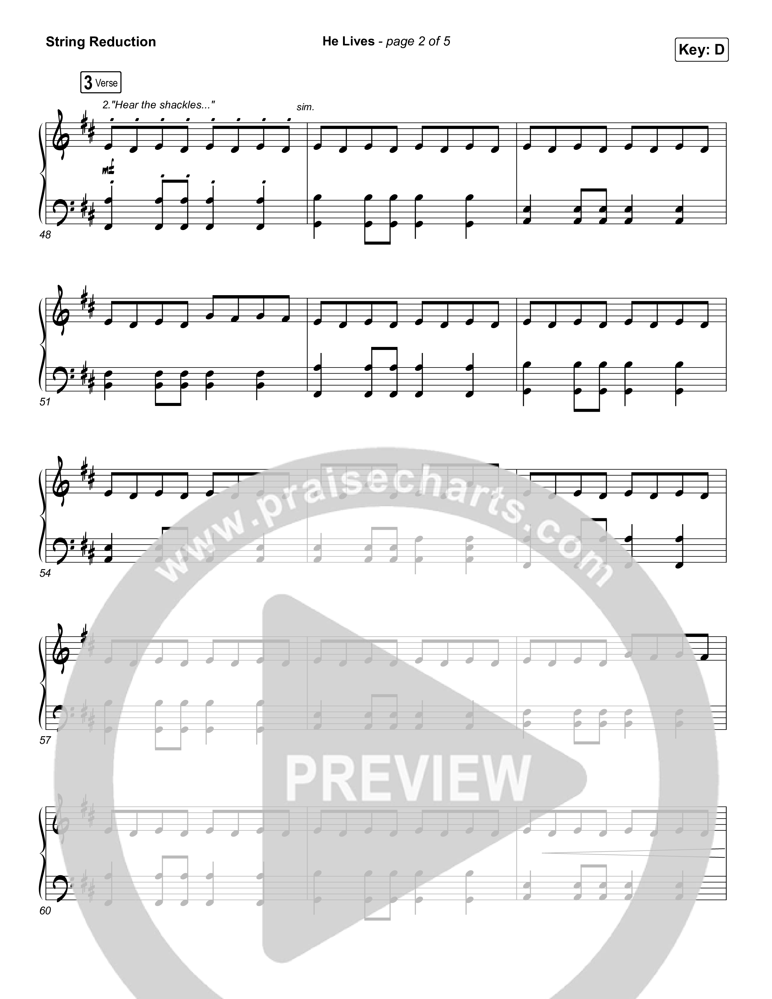 He Lives (Live) String Reduction (Church Of The City)