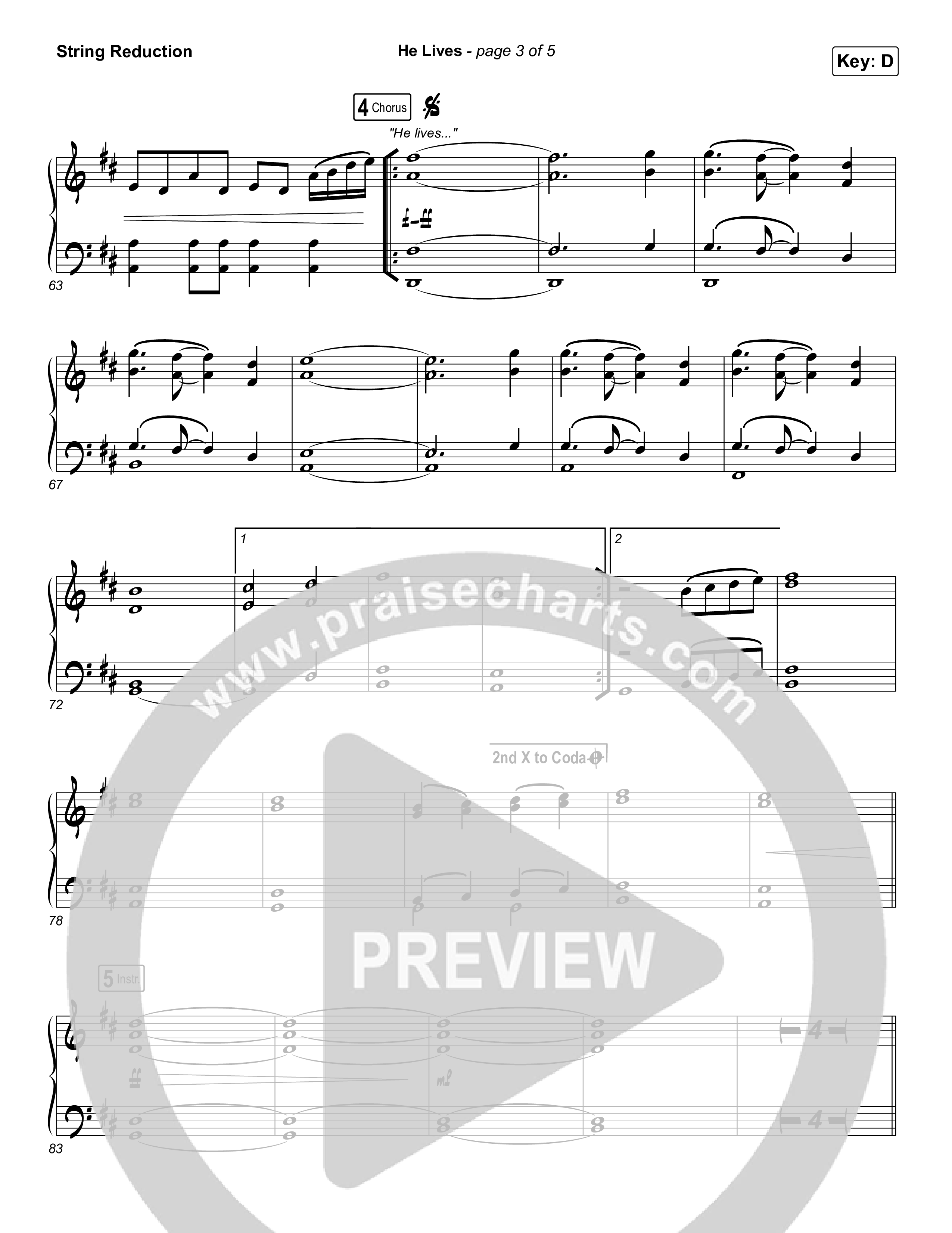 He Lives (Live) String Reduction (Church Of The City)