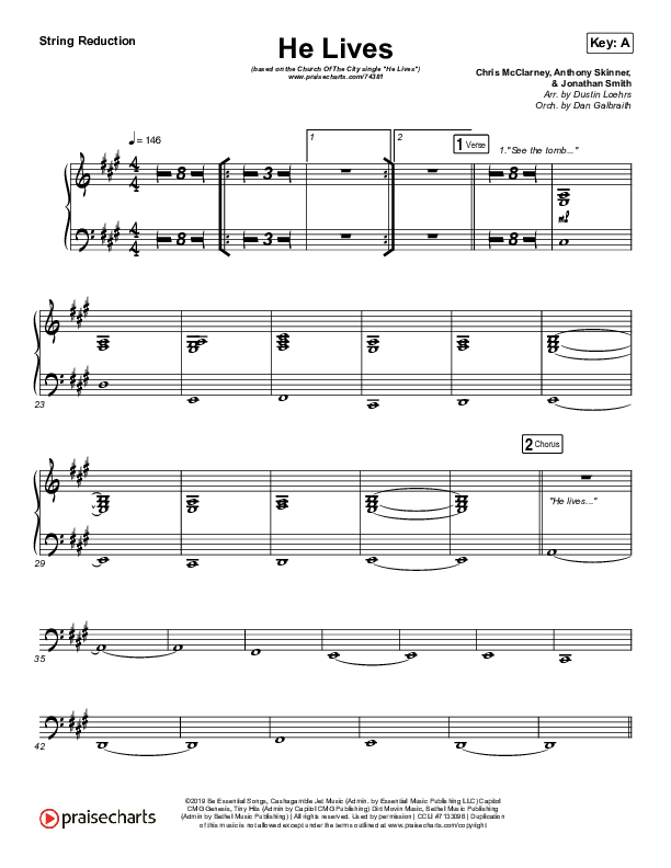 He Lives (Live) String Pack (Church Of The City)