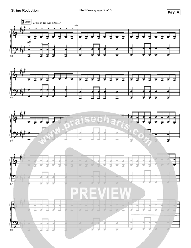 He Lives (Live) String Pack (Church Of The City)