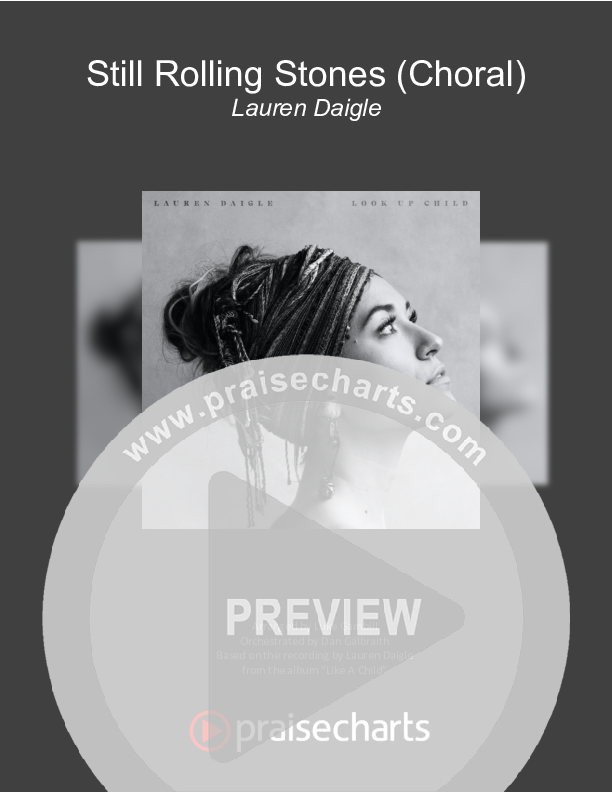 Still Rolling Stones (Choral Anthem SATB) Cover Sheet (Lauren Daigle / Arr. Luke Gambill)