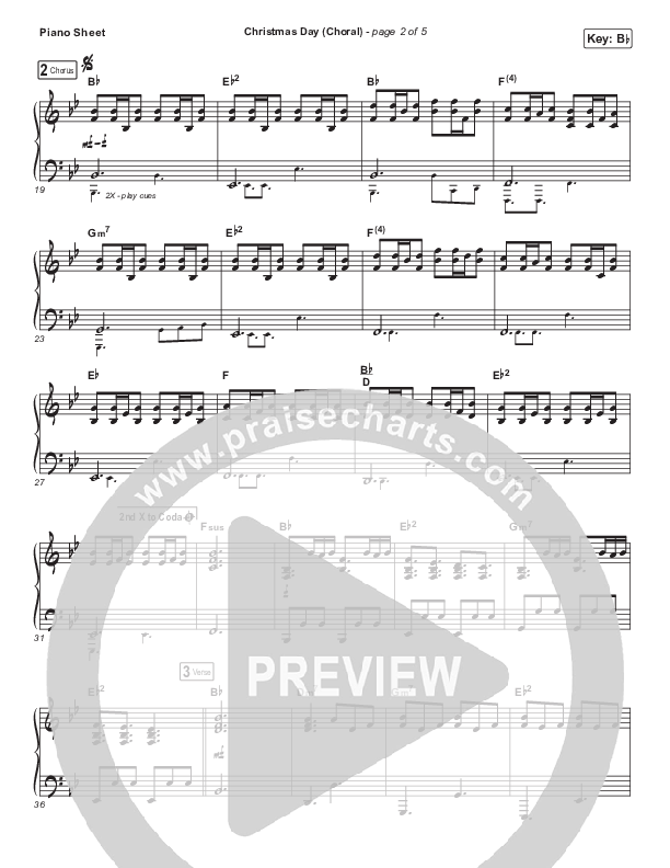 Christmas Day (Choral Anthem SATB) Piano Sheet (Chris Tomlin / Arr. Luke Gambill)
