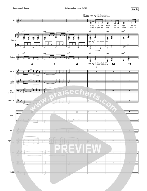 Christmas Day (Choral Anthem SATB) Conductor's Score (Chris Tomlin / Arr. Luke Gambill)