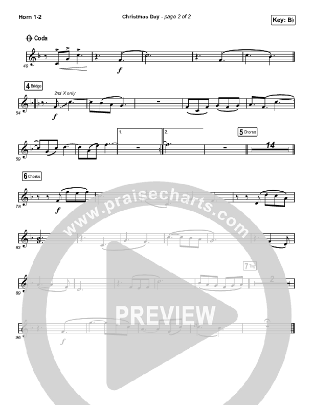 Christmas Day (Choral Anthem SATB) French Horn 1/2 (Chris Tomlin / Arr. Luke Gambill)