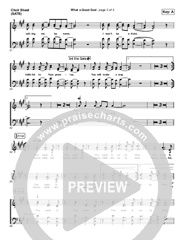 What A Good God Choir Sheet (SATB) (Paul Baloche)