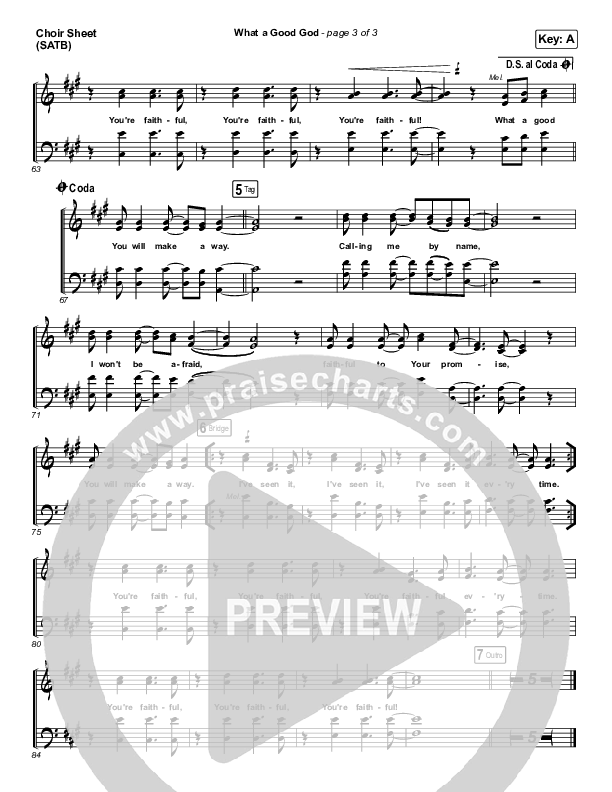 What A Good God Choir Vocals (SATB) (Paul Baloche)