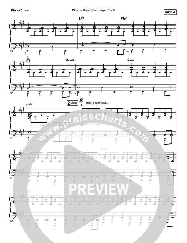 What A Good God Piano Sheet (Paul Baloche)