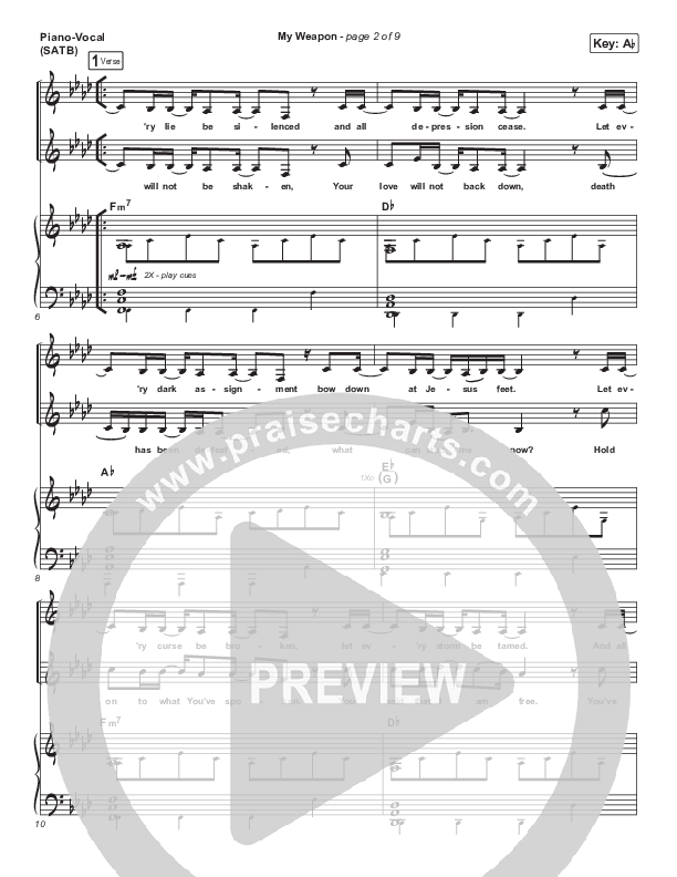 My Weapon Piano/Vocal Pack (Natalie Grant)