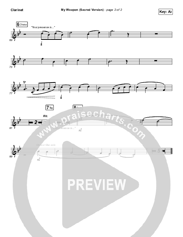 My Weapon (Sacred) Clarinet (Natalie Grant)