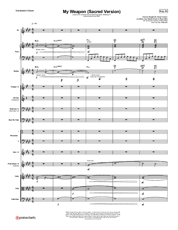My Weapon (Sacred) Conductor's Score (Natalie Grant)