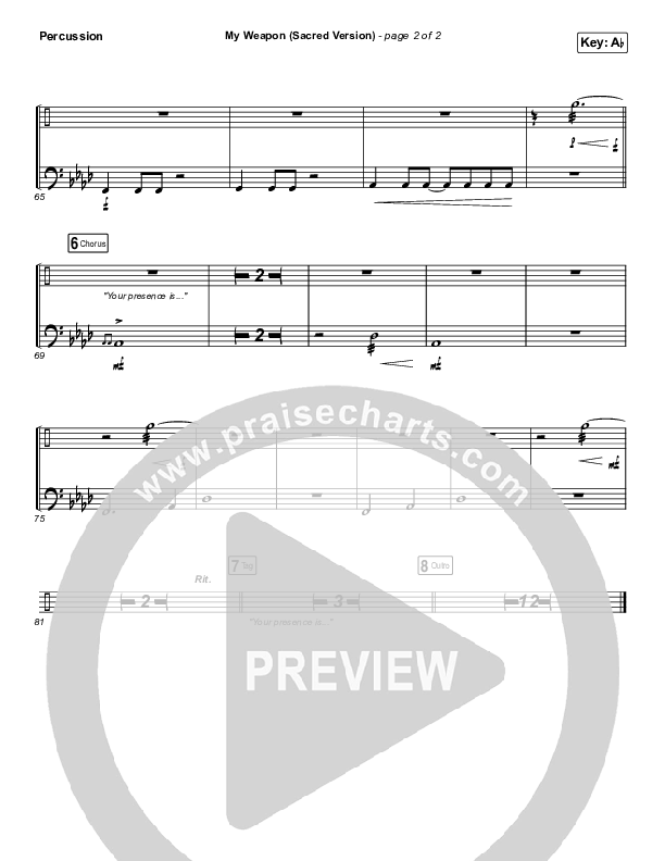 My Weapon (Sacred) Percussion (Natalie Grant)