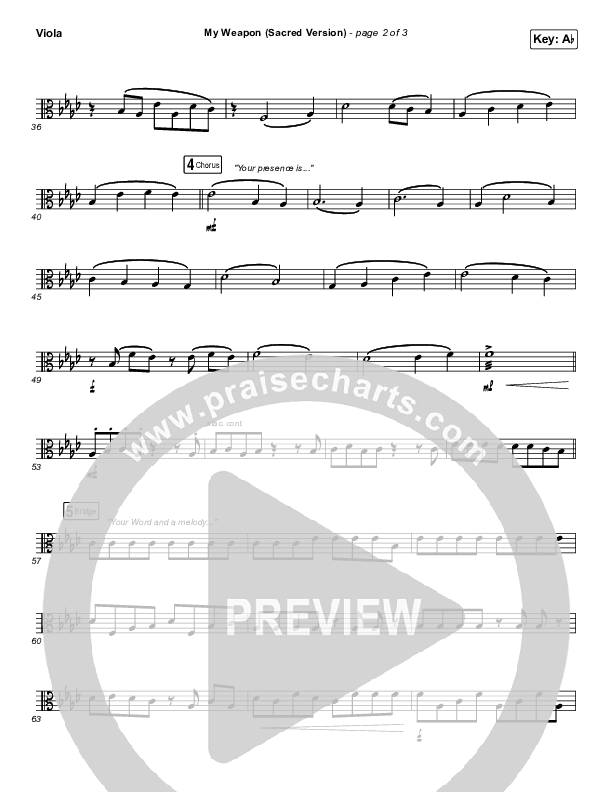 My Weapon (Sacred) Viola (Natalie Grant)