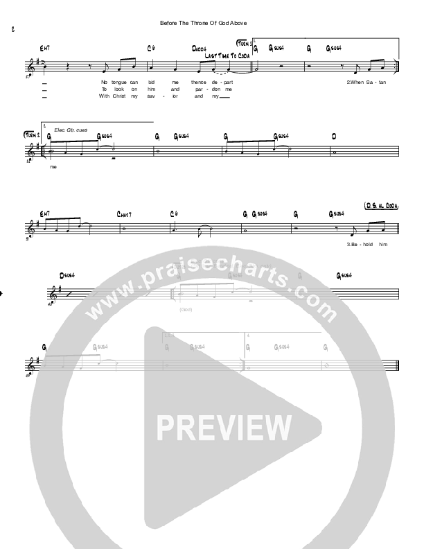 Before The Throne Of God Above Lead Sheet (Simple Hymns / Stephen Petree)