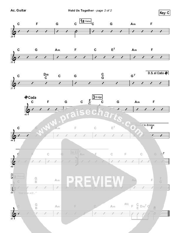 Hold Us Together Acoustic Guitar (Matt Maher)