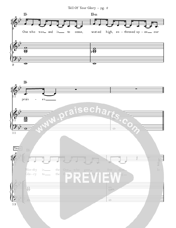 Tell Of Your Glory Lead & Piano (David & Nicole Binion)