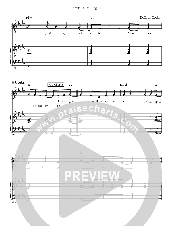 Your House Piano/Vocal (David & Nicole Binion)