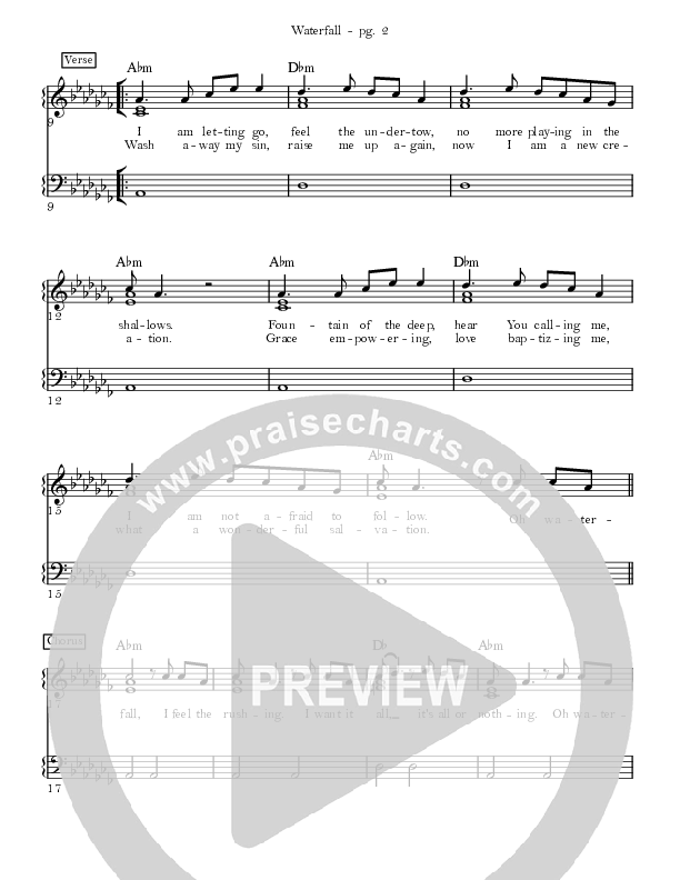 Waterfall Lead Sheet (David & Nicole Binion / Maranda Curtis)