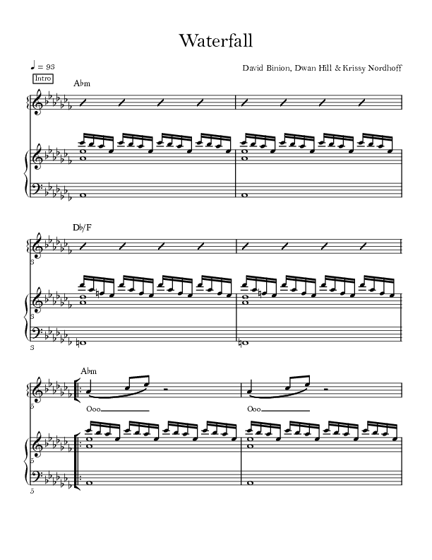 Waterfall Lead & Piano (David & Nicole Binion / Maranda Curtis)