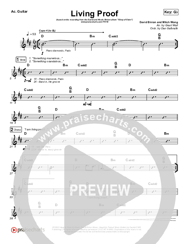 Living Proof Rhythm Chart (David & Nicole Binion / Steffany Gretzinger)