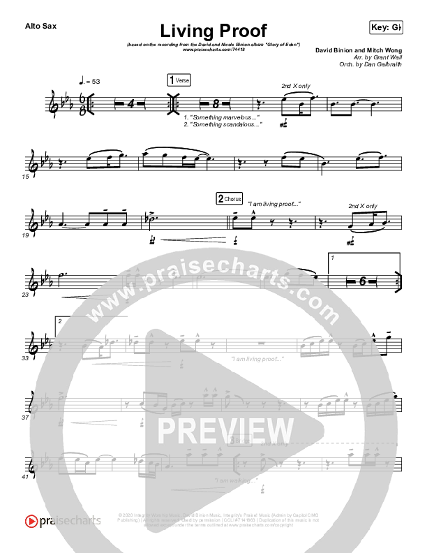 Living Proof Alto Sax (David & Nicole Binion / Steffany Gretzinger)