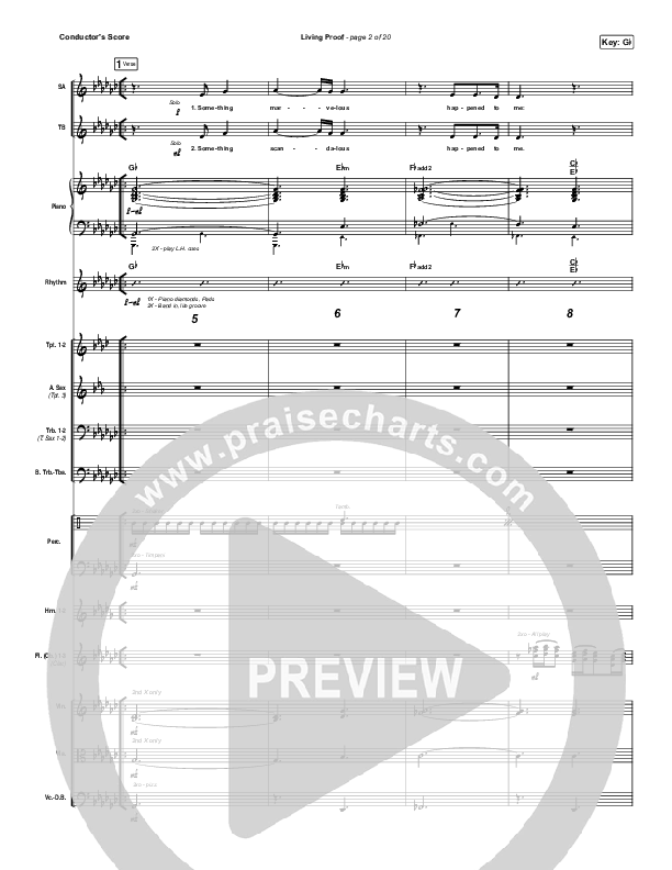 Living Proof Conductor's Score (David & Nicole Binion / Steffany Gretzinger)
