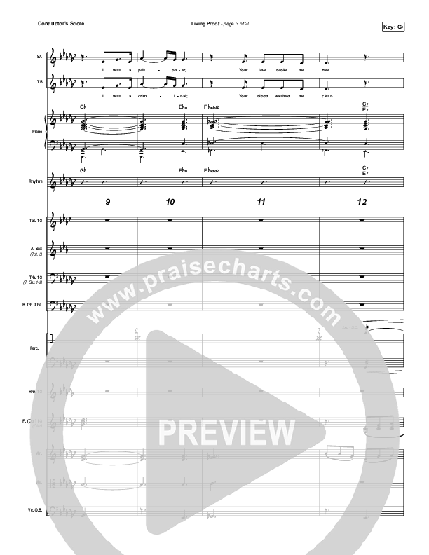 Living Proof Conductor's Score (David & Nicole Binion / Steffany Gretzinger)