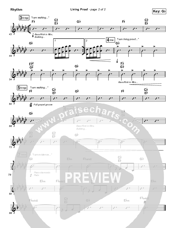 Living Proof Rhythm Chart (David & Nicole Binion / Steffany Gretzinger)