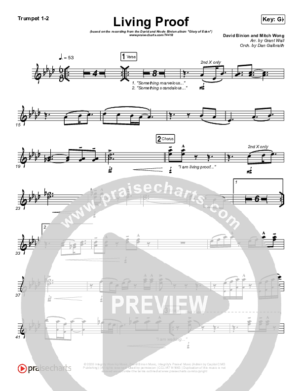 Living Proof Trumpet 1,2 (David & Nicole Binion / Steffany Gretzinger)