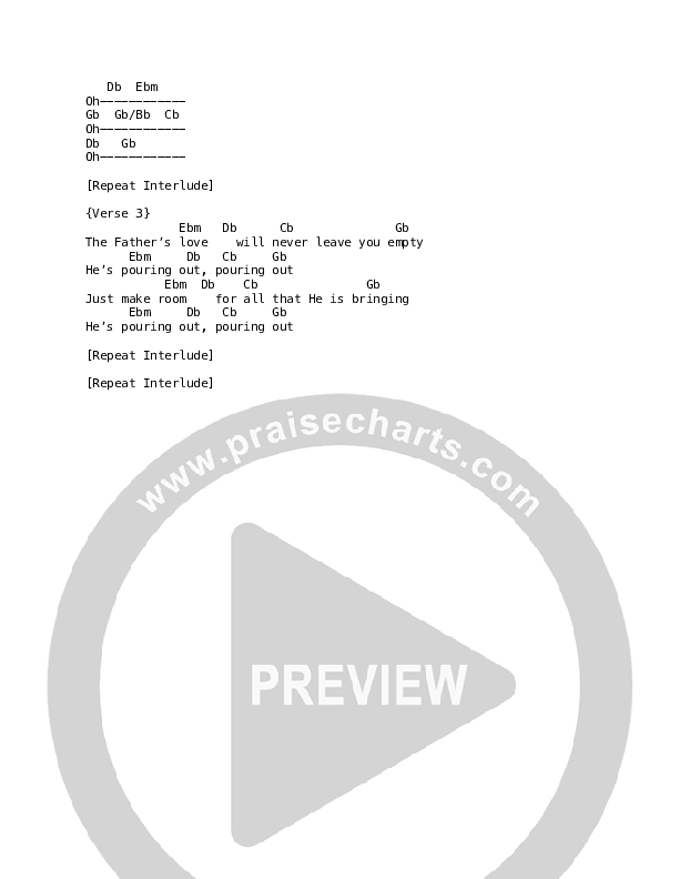 Pour It Out Chord Chart (David & Nicole Binion)